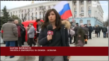 Lucia Goracci in diretta dalla Crimea per Rainews24
